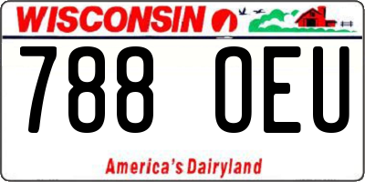 WI license plate 788OEU