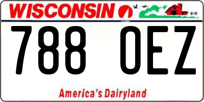 WI license plate 788OEZ