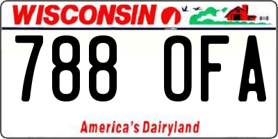 WI license plate 788OFA