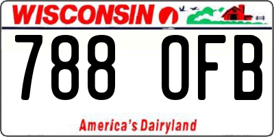 WI license plate 788OFB