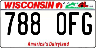 WI license plate 788OFG