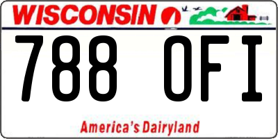 WI license plate 788OFI