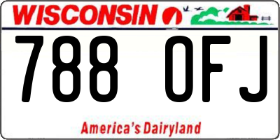 WI license plate 788OFJ