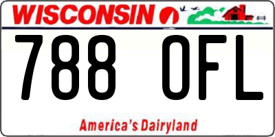 WI license plate 788OFL