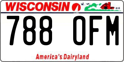 WI license plate 788OFM