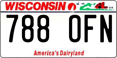 WI license plate 788OFN