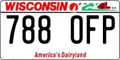 WI license plate 788OFP
