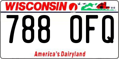 WI license plate 788OFQ