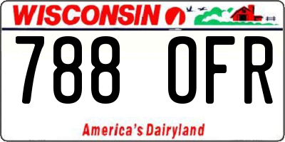 WI license plate 788OFR