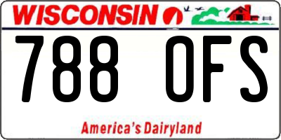 WI license plate 788OFS
