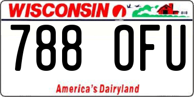 WI license plate 788OFU