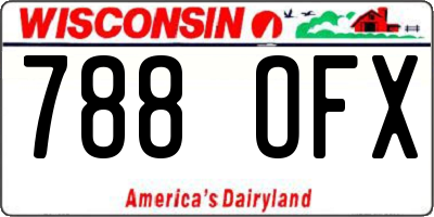 WI license plate 788OFX