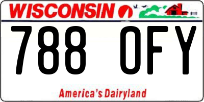 WI license plate 788OFY