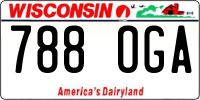 WI license plate 788OGA