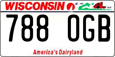 WI license plate 788OGB