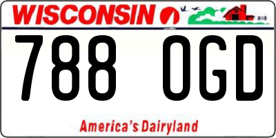 WI license plate 788OGD