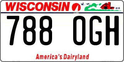 WI license plate 788OGH