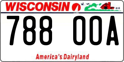 WI license plate 788OOA