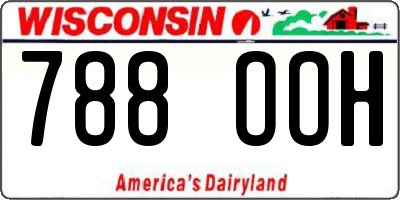 WI license plate 788OOH