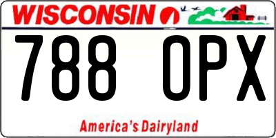 WI license plate 788OPX