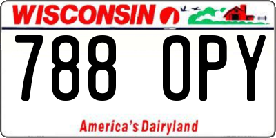 WI license plate 788OPY