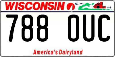 WI license plate 788OUC