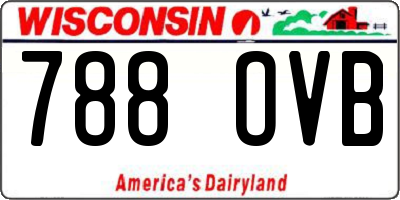 WI license plate 788OVB