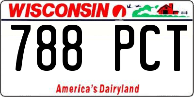 WI license plate 788PCT