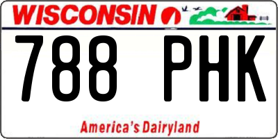 WI license plate 788PHK