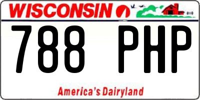 WI license plate 788PHP