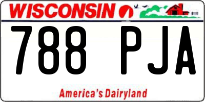 WI license plate 788PJA