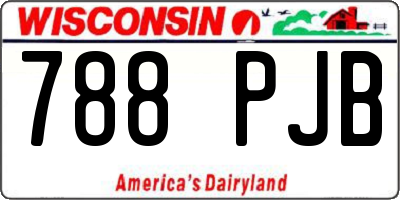 WI license plate 788PJB