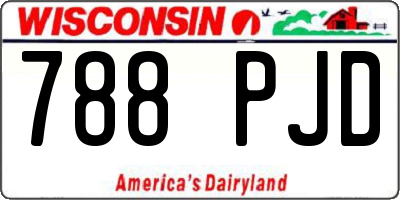 WI license plate 788PJD