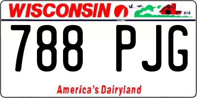 WI license plate 788PJG