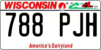 WI license plate 788PJH