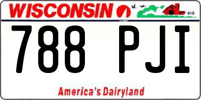 WI license plate 788PJI