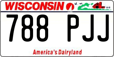WI license plate 788PJJ