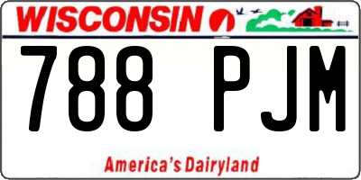 WI license plate 788PJM