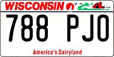 WI license plate 788PJO