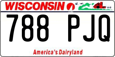 WI license plate 788PJQ