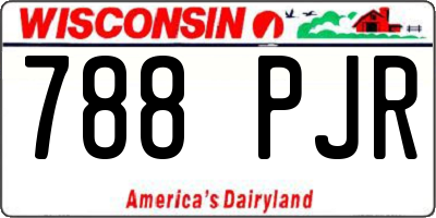 WI license plate 788PJR