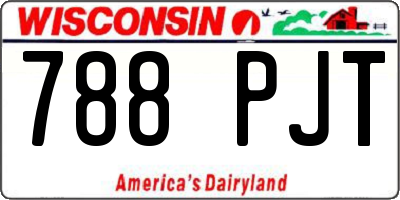 WI license plate 788PJT