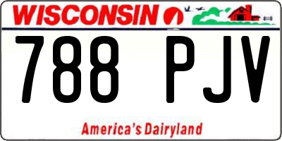 WI license plate 788PJV