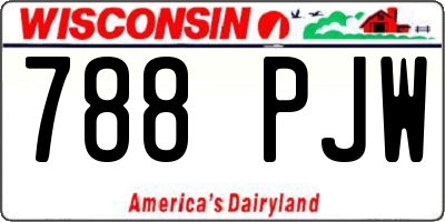 WI license plate 788PJW