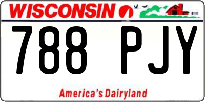 WI license plate 788PJY