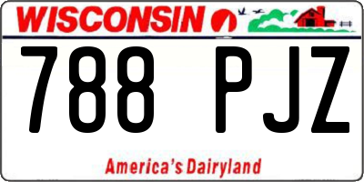 WI license plate 788PJZ