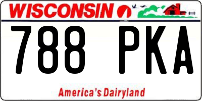 WI license plate 788PKA