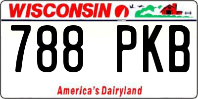 WI license plate 788PKB