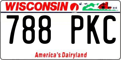 WI license plate 788PKC