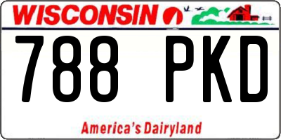 WI license plate 788PKD